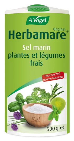 Sel marin plantes et légumes frais
