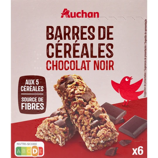 Crousty barres de céréales au chocolat noir