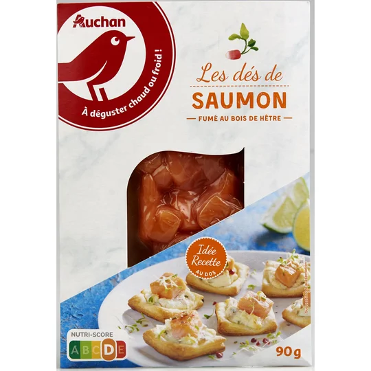 Dés de saumon fumé