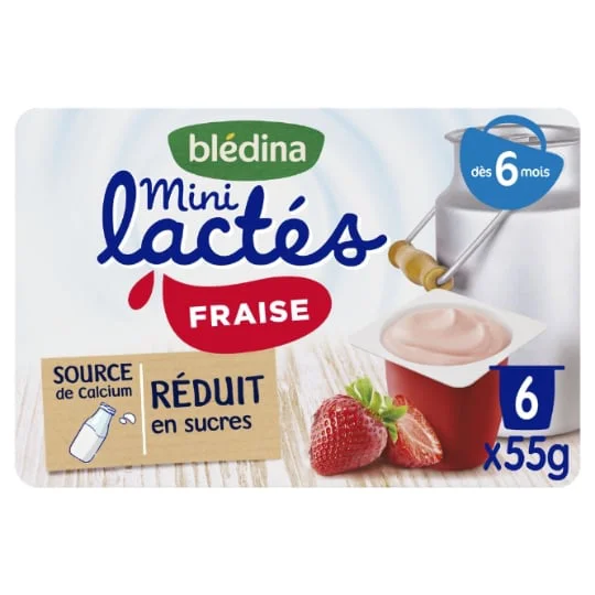 Dessert lacté bébé dès 6 mois fraise Mini Lactés