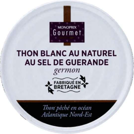 Thon blanc au naturel au sel de Guérande