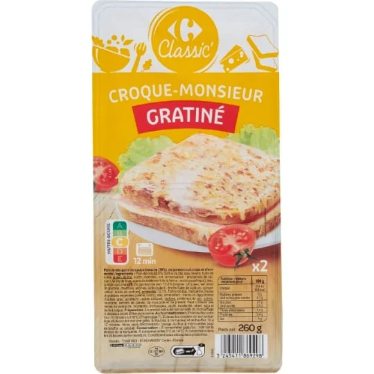 Croque-monsieur gratiné