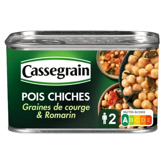 Pois chiches aux graines de courge et romarin