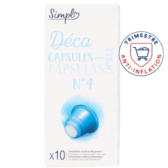 Café capsules Compatibles Nespresso décaféiné
