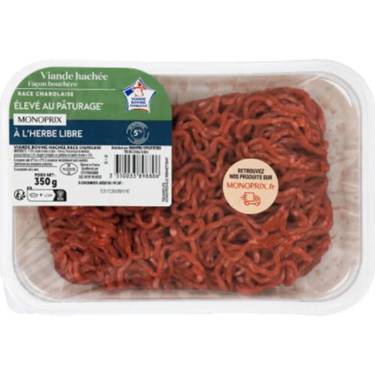 Viande hachée de boeuf façon bouchère 5% mat. gr.