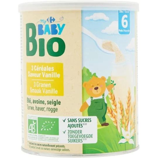 Céréales bébé bio vanille, dès 6 mois