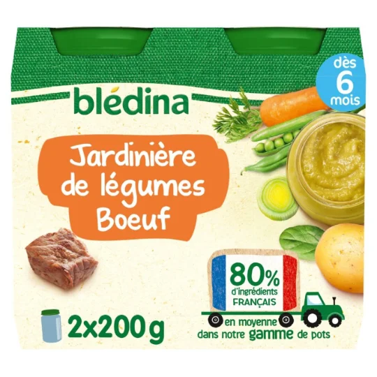 Petit pot bébé dès 6 mois jardinière de légumes boeuf
