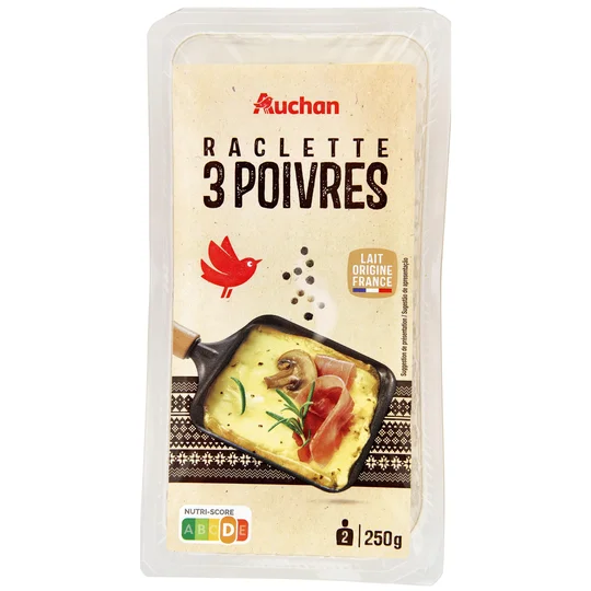 Fromage à raclette aux 3 poivres