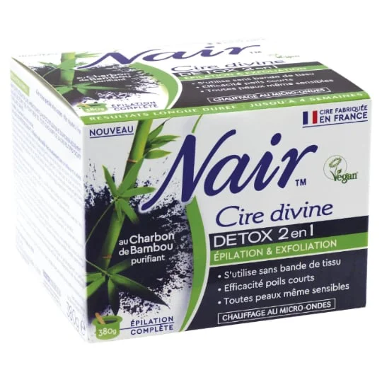 Cire dépilatoire detox 2 en 1 au charbon