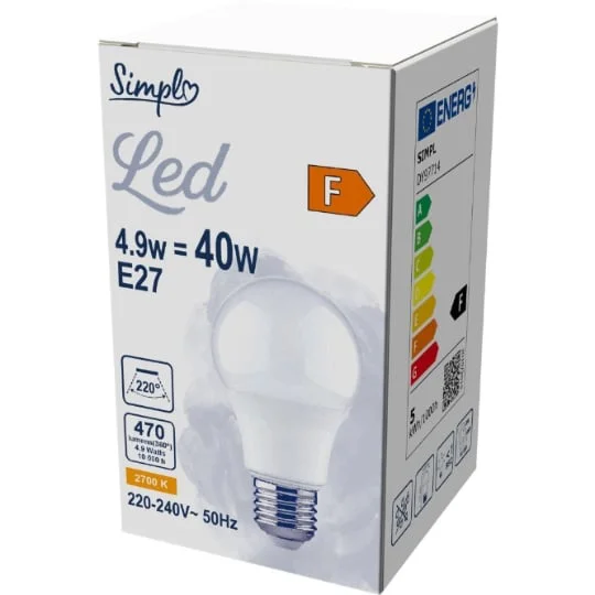 Ampoule LED E27 Standard - blanc-chaud Dépolie 40W X1