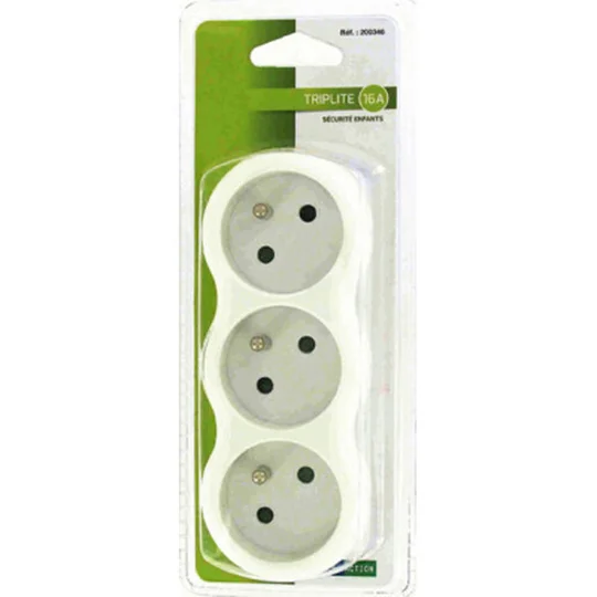 Multiprise Triplite 16 ampere frontale