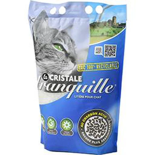 Litière cristale charbon actif