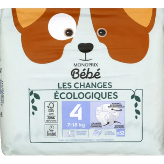 Couches écologiques Taille 4 x32