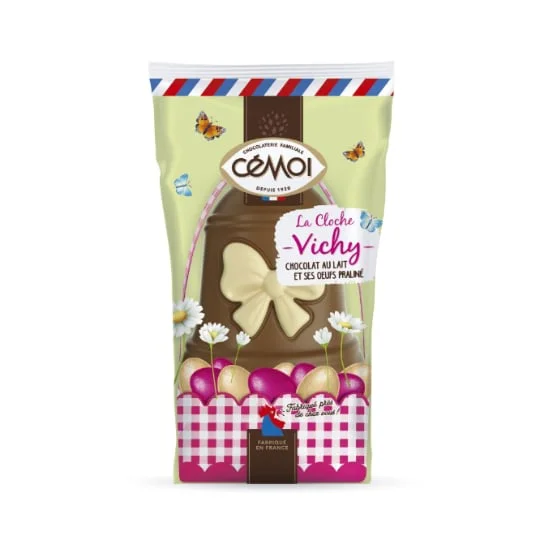 Chocolat de Pâques cloche lait garni