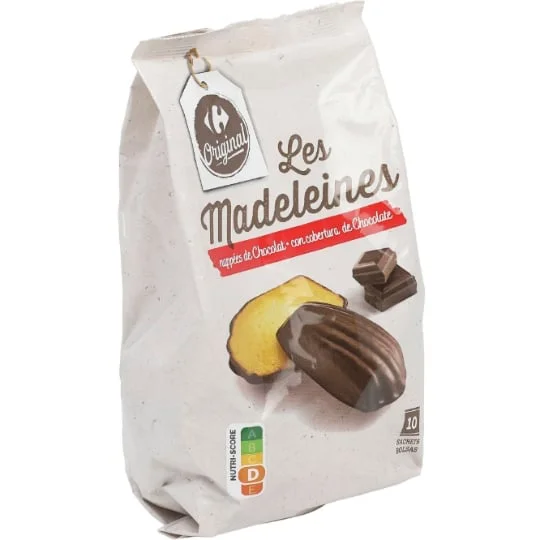 Madeleines nappées chocolat