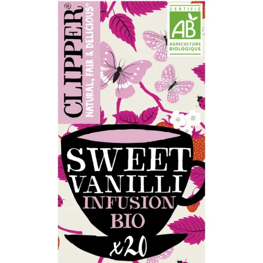 Infusion vanille et saveur fraise Bio