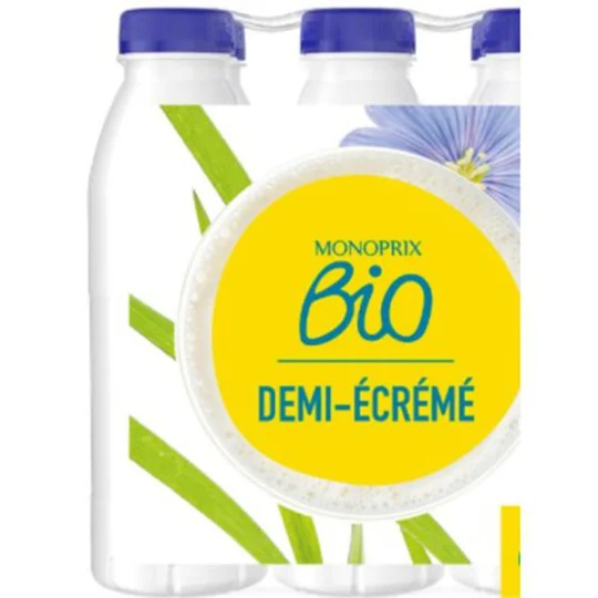Lait demi-écrémé stérilisé UHT Bio