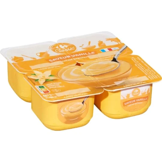 Crème dessert saveur vanille