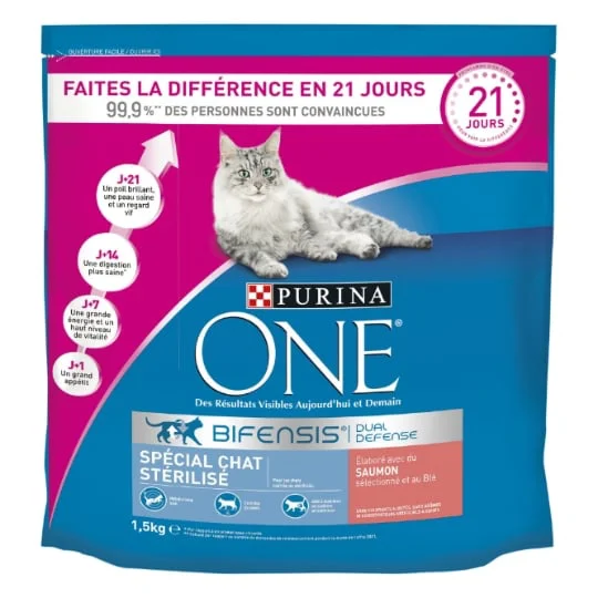 Croquettes pour chat chat stérilisé saumon