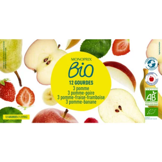 Purée pomme et fruits