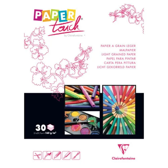 Clairefontaine Bloc Papier Peinture, A4, 30 Feuilles, 160Gr/M²