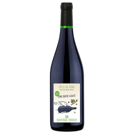 Côtes du Rhône, sans soufre ajouté, rouge, bio