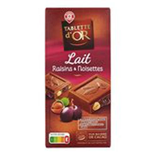 Chocolat au lait Raisins secs & Noisettes
