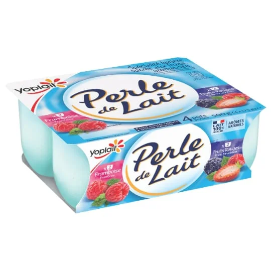 Yaourt fruits rouges framboise brassé