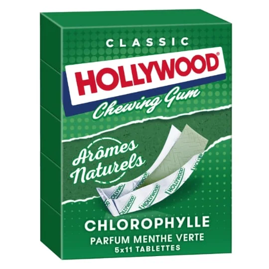 Chewing-gum à la chlorophylle parfum menthe verte - 5x11