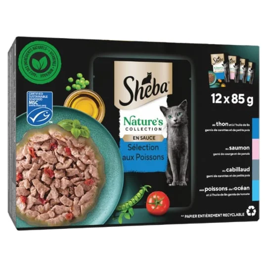 Pâtée pour chat Adulte en sauce aux poissons