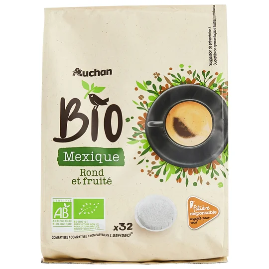 Dosettes de café Mexique rond et fruité compatibles Senseo x32