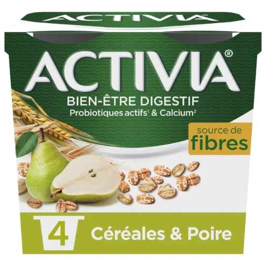 Yaourt aux fruits et céréales poire bifidus