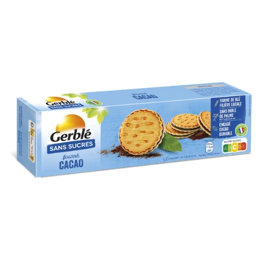 Biscuits fourrés cacao sans sucres