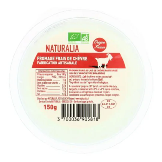 Fromage Frais De Chèvre Bio