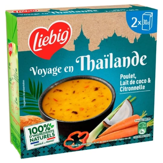 Soupe voyage en Thaïlande poulet lait de coco et citronnelle