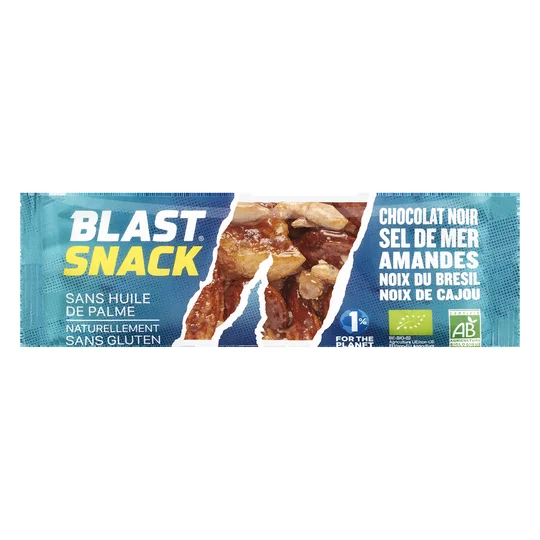 Barre Chocolat Noir Sel De Mer Amandes Bio et Vegan