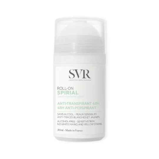 Déodorant Hypoallergénique Anti-Tanspirant Anti-Traces Blanches Et Jaunes Roll-On Spirial