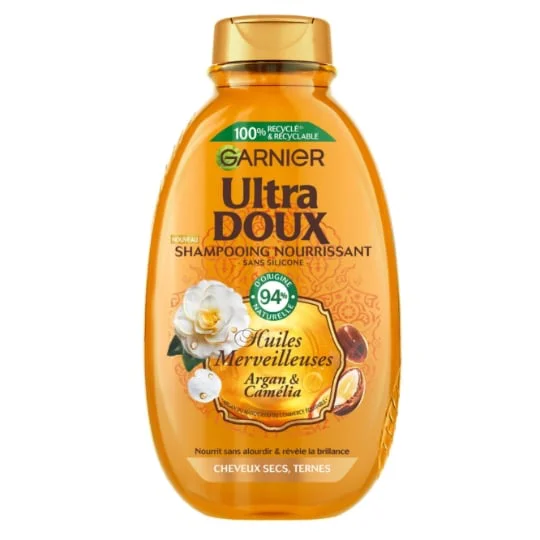 Shampoing Baume Nourissant Cheveux Secs Huiles Merveilleuses Argan & Camélia