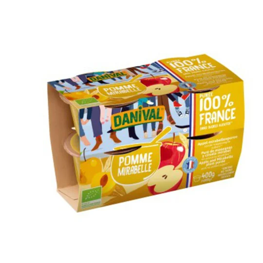 Dessert Pomme Mirabelle Sans Sucres Ajoutés Bio