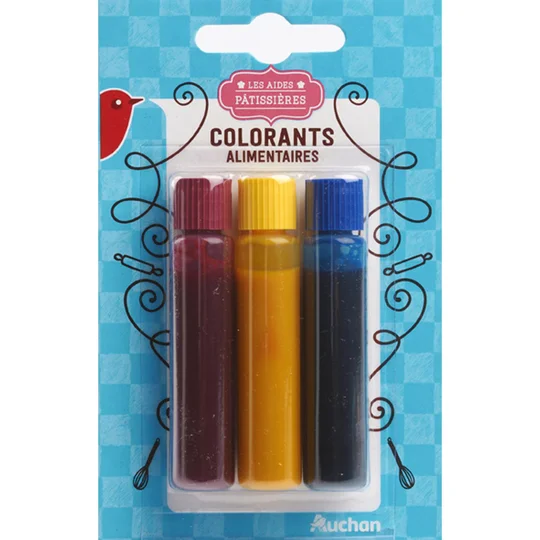 Colorants alimentaires 3 couleurs