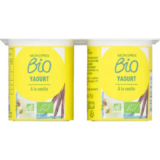 Yaourt à la vanille bio