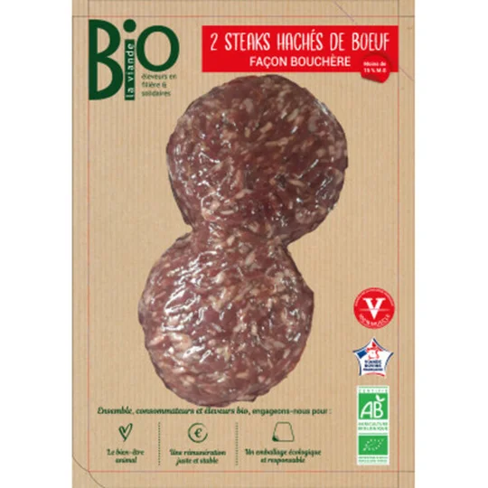 Bio la viande Steaks Hachés de Boeuf Façon Bouchère