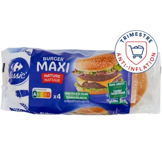 Pains spéciaux Burger Maxi nature