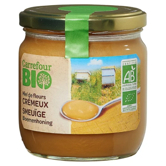 Miel bio de fleurs crémeux