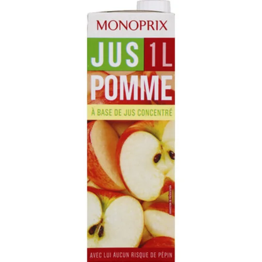Jus de pomme à base de jus concentré