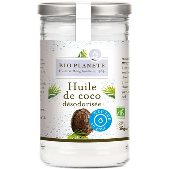 Huile de coco désodorisée Bio