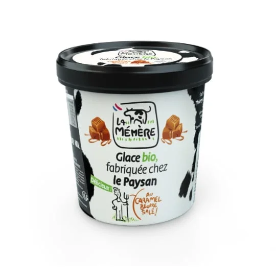 Glace au caramel bio