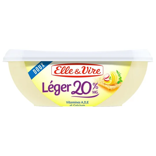 Beurre allégé Doux 20% MG barquette