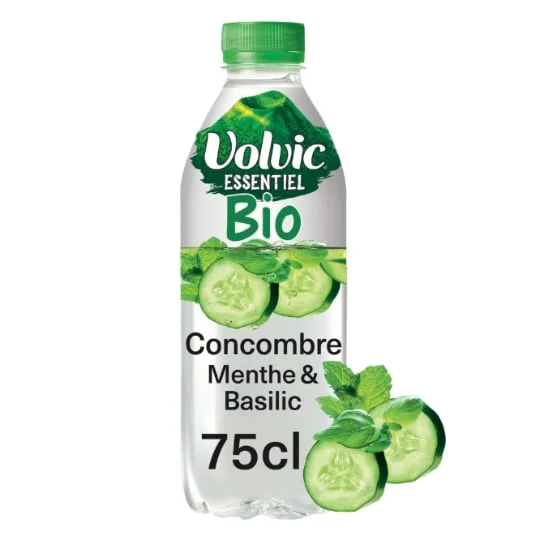 Eau aromatisée concombre menthe basilic Bio