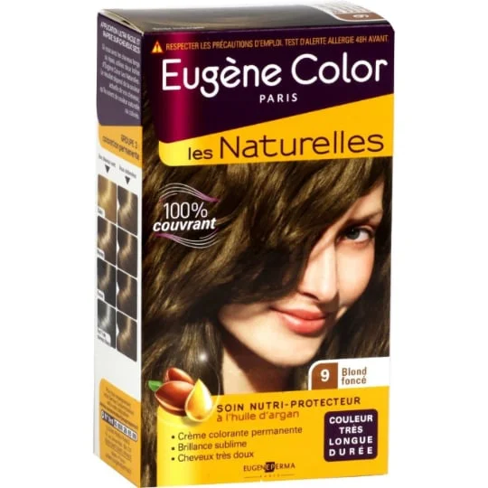 Blond foncé 9, crème colorante permanente nutri protectrice aux extraits d'olive
